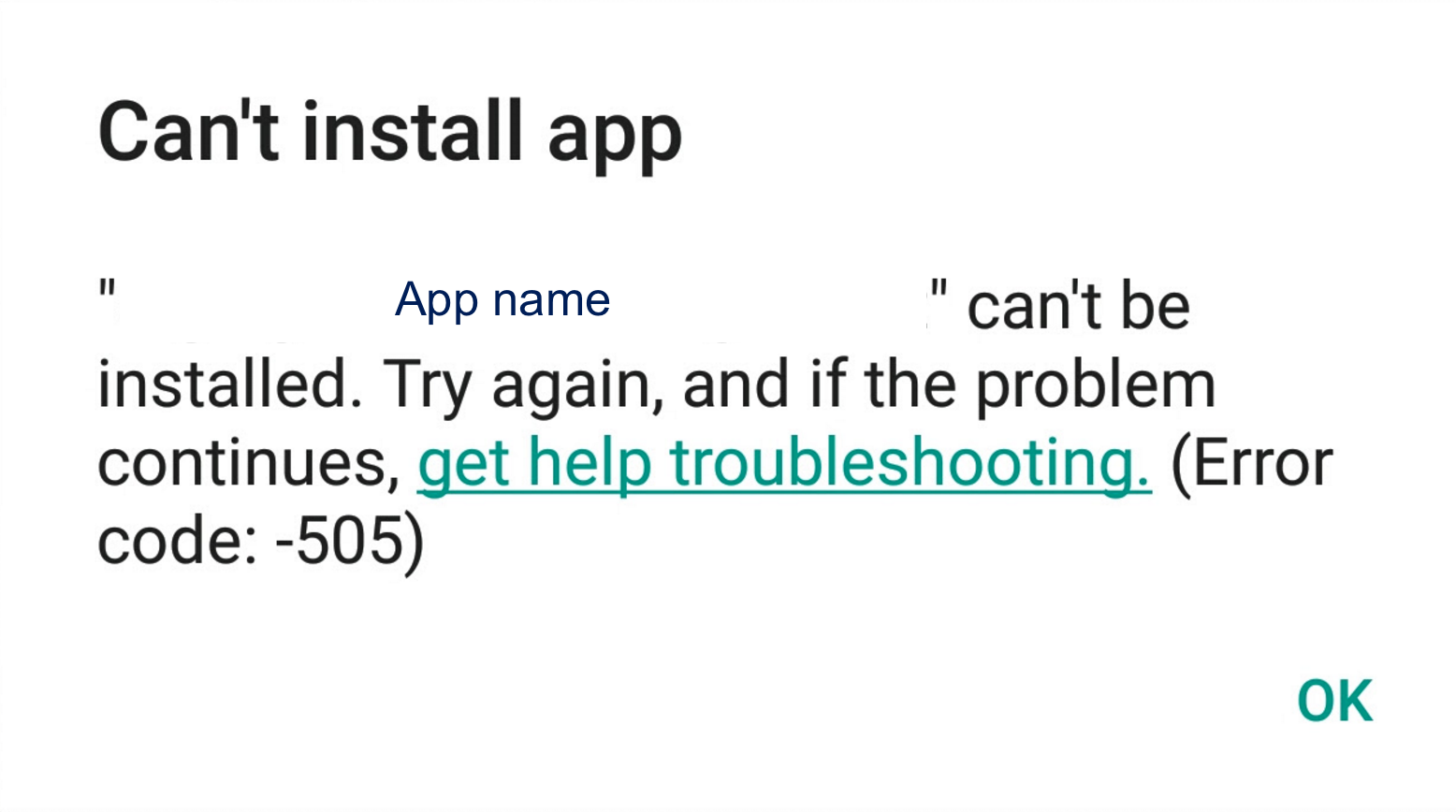 correggere errore 505 nel Google Play Store