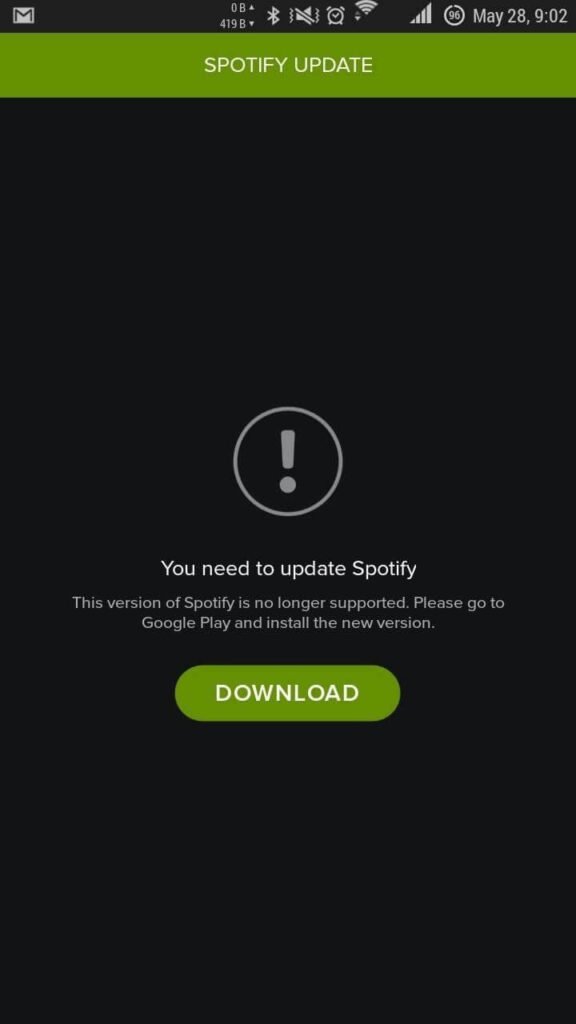 update the spotify