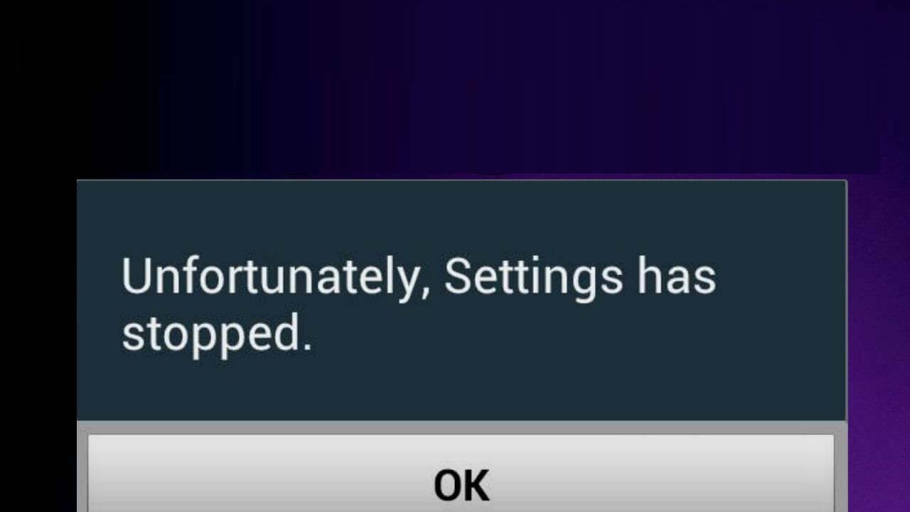 Purtroppo, Le impostazioni si sono fermate" Dopo il reset di fabbrica Android