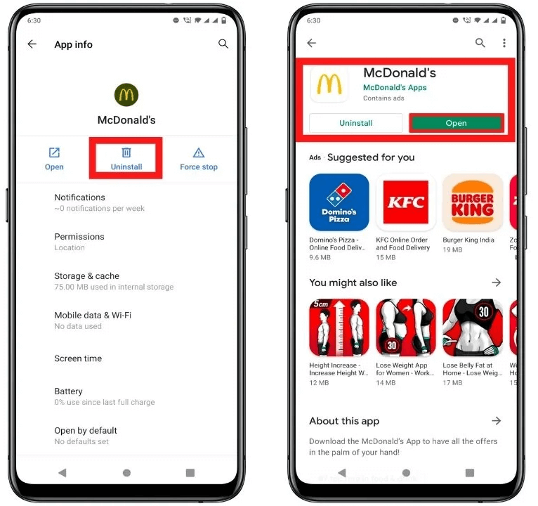 uninstall-Mcdonalds-app