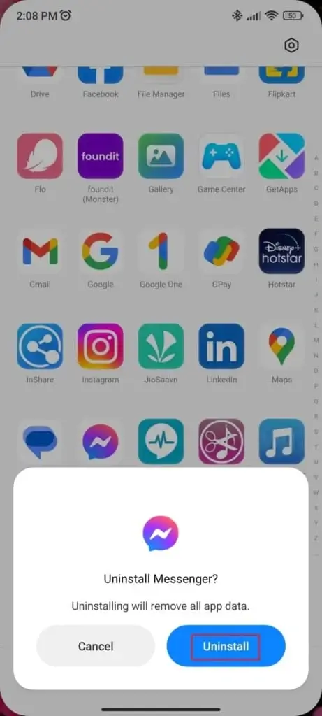 uninstall-messenger