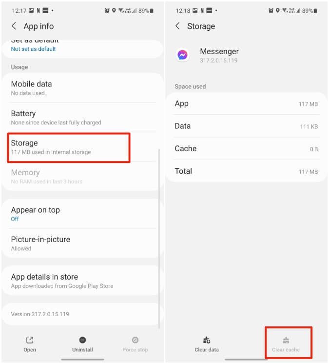 clear-messenger-cache