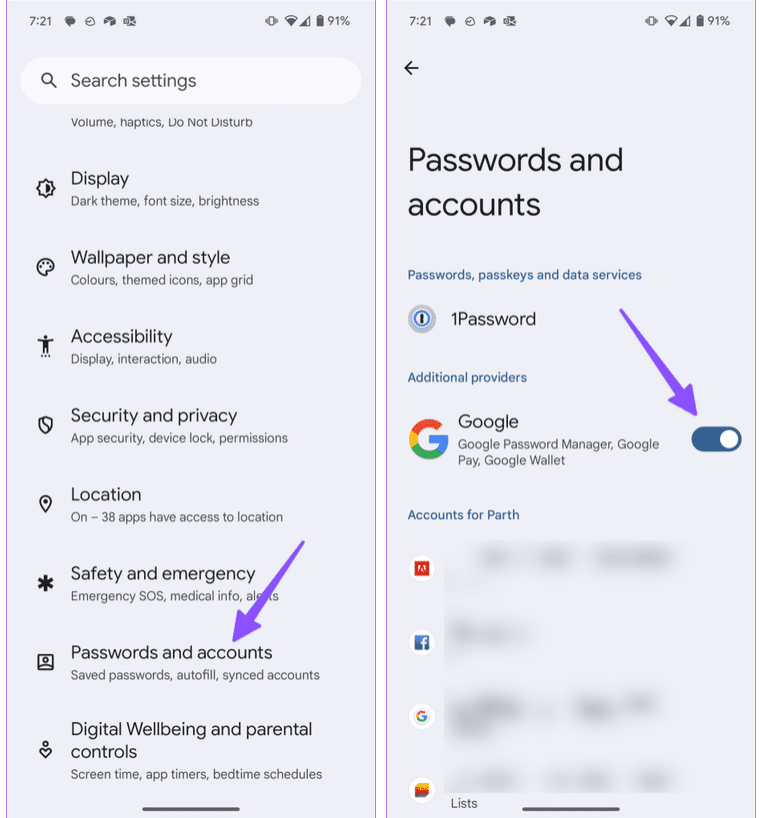 enable-google-password