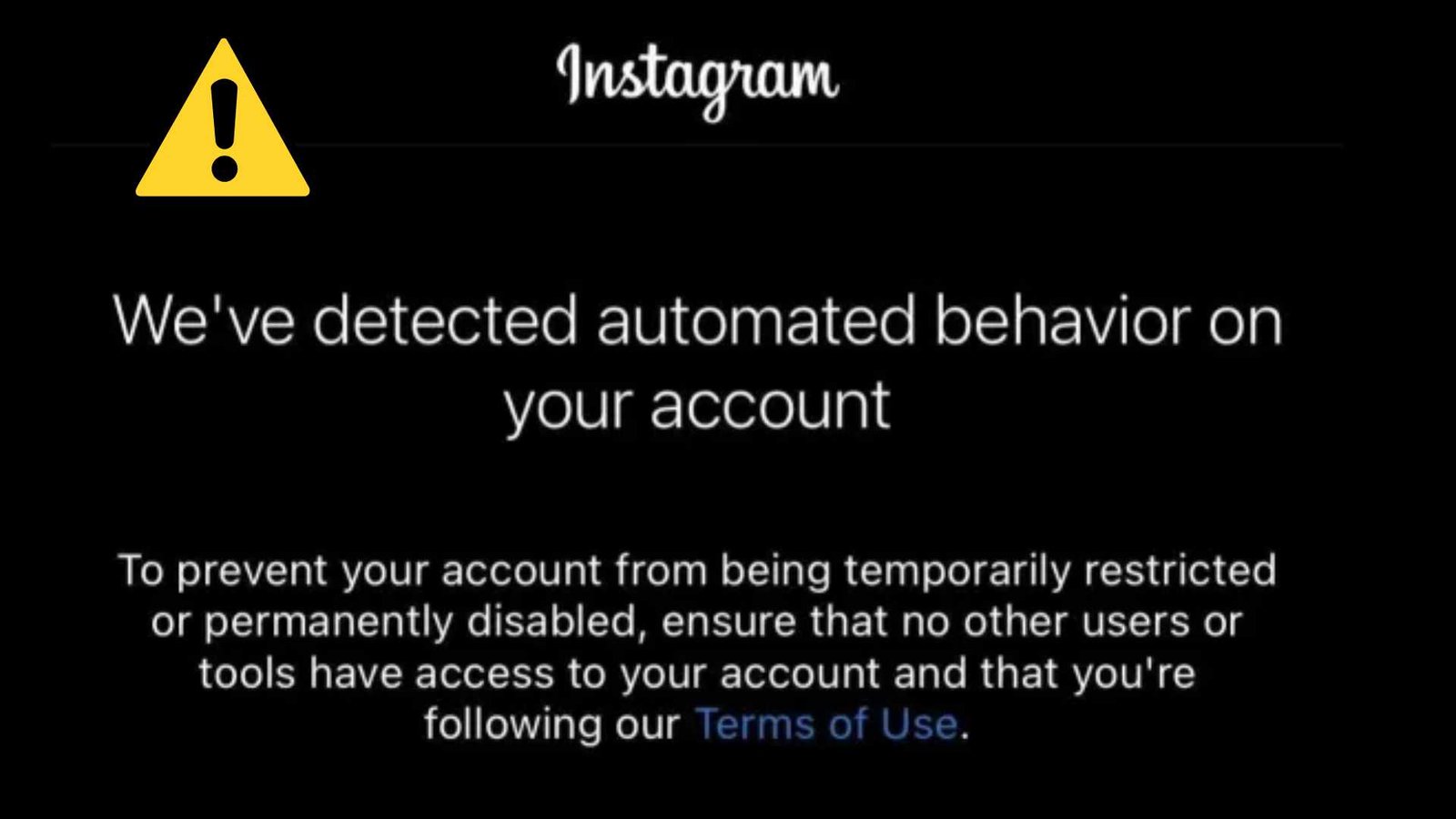 risolvere “Sospetto comportamento automatizzato” Su Instagram